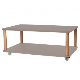 Coffee Table On Wheels Ashme ASHMEROLLCT7 64x105x42,5cm Clay CLAY