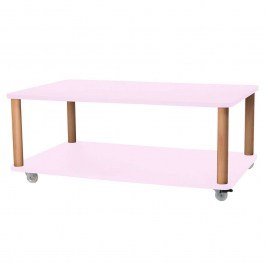 Coffee Table On Wheels Ashme ASHMEROLLCT9 64x105x42,5cm Pink PINK