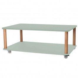 Coffee Table On Wheels Ashme ASHMEROLLCT17 64x105x42,5cm Sage Green SAGE GREEN
