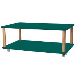 Coffee Table On Wheels Ashme ASHMEROLLCT10 64x105x42,5cm Sea Green SEA GREEN