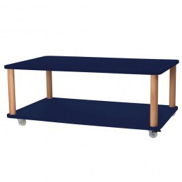 Coffee Table On Wheels Ashme ASHMEROLLCT15 64x105x42,5cm Navy Blue NAVY BLUE