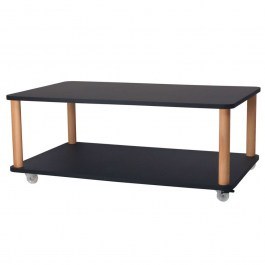 Coffee Table On Wheels Ashme ASHMEROLLCTBLACK 64x105x42,5cm Black BLACK
