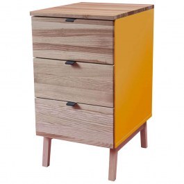Office Drawer Luka 3 LUKAWTDNAT5 41x50x75cm Natural-Yellow NATURAL-YELLOW