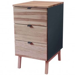 Office Drawer Luka 3 LUKAWTDNAT3 41x50x75cm Natural-Graphite NATURAL-GRAPHITE