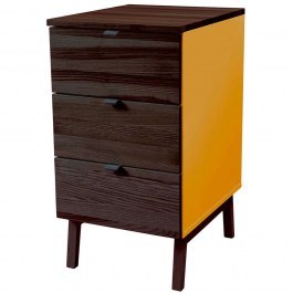 Office Drawer Luka 3 LUKAWTDWAL5 41x50x75cm Walnut-Yellow WALNUT-YELLOW