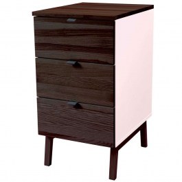 Office Drawer Luka 3 LUKAWTDWAL9 41x50x75cm Walnut-Pink WALNUT-PINK