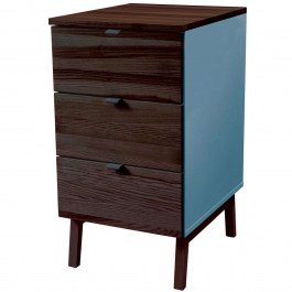 Office Drawer Luka 3 LUKAWTDWAL13 41x50x75cm Walnut-Light Blue WALNUT-LIGHT BLUE