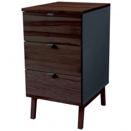Office Drawer Luka 3 LUKAWTDWAL3 41x50x75cm Walnut-Graphite WALNUT-GRAPHITE