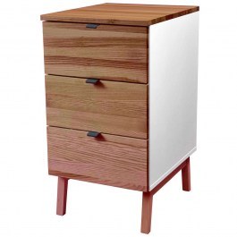 Office Drawer Luka 3 LUKAWTDOAK1 41x50x75cm Oak-White OAK-WHITE