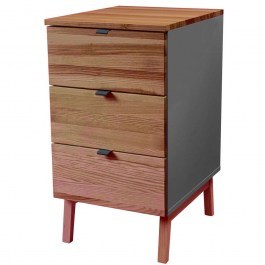 Office Drawer Luka 3 LUKAWTDOAK6 41x50x75cm Oak-Concrete CONCRETE-OAK