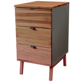 Office Drawer Luka 3 LUKAWTDOAK7 41x50x75cm Oak-Clay CLAY-OAK