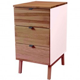 Office Drawer Luka 3 LUKAWTDOAK9 41x50x75cm Oak-Pink OAK-PINK