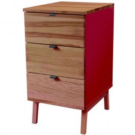 Office Drawer Luka 3 LUKAWTDOAK12 41x50x75cm Oak-Red OAK-RED