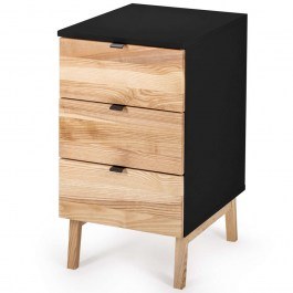 Office Drawer Luka 3 LUKADNATBLACK 41x50x75cm Natural-Black NATURAL-BLACK