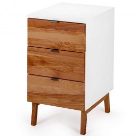 Office Drawer Luka 3 LUKADOAK1 41x50x75cm Oak-White OAK-WHITE