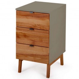 Office Drawer Luka 3 LUKADOAK7 41x50x75cm Oak-Clay CLAY-OAK