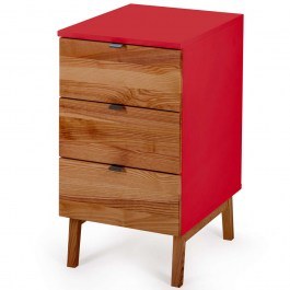 Office Drawer Luka 3 LUKADOAK12 41x50x75cm Oak-Red OAK-RED