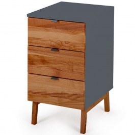 Office Drawer Luka 3 LUKADOAK3 41x50x75cm Oak-Graphite OAK-GRAPHITE