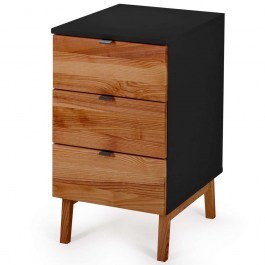Office Drawer Luka 3 LUKADOAKBLACK 41x50x75cm Oak-Black OAK-BLACK