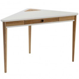 Corner Office With Drawer Ashme ASHMECOROF8 114x85x75cm Pearl Grey PEARL