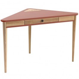 Corner Office With Drawer Ashme ASHMECOROF16 114x85x75cm Dark Coral CORAL