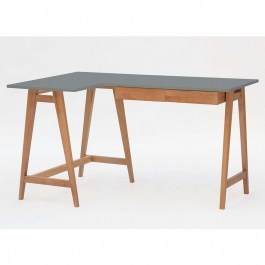 Γραφείο Luka Αριστερή Γωνία LUKALOFOAK6 135x50x75cm Oak-Concrete CONCRETE