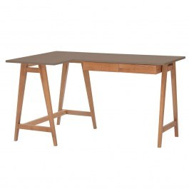 Γραφείο Luka Αριστερή Γωνία LUKALOFOAK7 135x50x75cm Oak-Clay CLAY