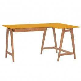 Γραφείο Luka Δεξιά Γωνία LUKAROFOAK5 135x50x75cm Oak-Yellow YELLOW