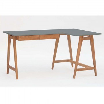Office Right Corner Luka LUKAROFOAK6 135x50x75cm Oak-Concrete