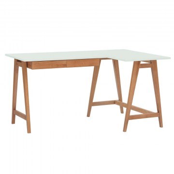 Office Right Corner Luka LUKAROFOAK11 135x50x75cm Oak-Mint