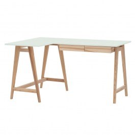 Office Left Corner Luka LUKALOFASH11 135x50x75cm Natural-Mint MINT