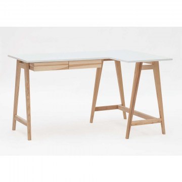 Γραφείο Luka Δεξιά Γωνία LUKAROFASH1 135x50x75cm Natural-White