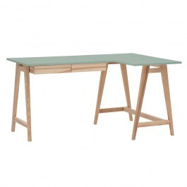 Office Right Corner Luka LUKAROFASH17 135x50x75cm Natural-Sage Green SAGE GREEN