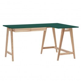 Office Right Corner Luka LUKAROFASH10 135x50x75cm Natural-Sea Green SEA GREEN