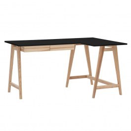 Office Right Corner Luka LUKAROFASHBLACK 135x50x75cm Natural-Black BLACK