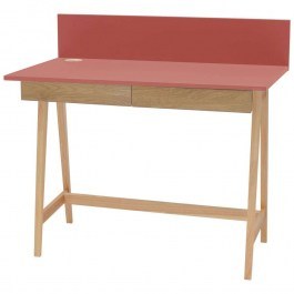 Office Luka LUKA2DOFASH16 110x50x75cm Natural-Dark Coral CORAL