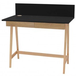 Office Luka LUKA2DOFASHBLACK 110x50x75cm Natural-Black BLACK