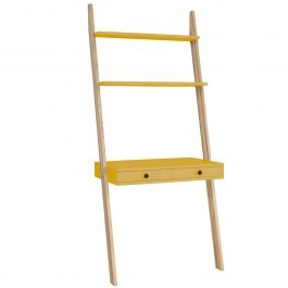 Office Ladder Leno LENOO5 79x49x183cm Yellow YELLOW