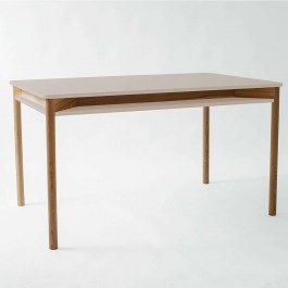 Extendable Table With Shelf Zeen ZEENEXTBE4 140x90x75/200x90x75cm Beige BEIGE