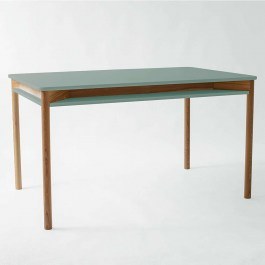 Extendable Table With Shelf Zeen ZEENEXTBE17 140x90x75/200x90x75cm Sage Green SAGE GREEN
