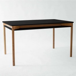 Extendable Table With Shelf Zeen ZEENEXTBEBLACK 140x90x75/200x90x75cm Black BLACK