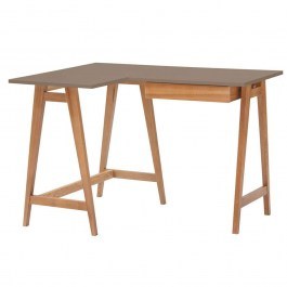 Γραφείο Luka S Αριστερή Γωνία LUKALOFSOAK7 115x50x75cm Oak-Clay CLAY