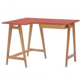 Γραφείο Luka S Αριστερή Γωνία LUKALOFSOAK16 115x50x75cm Oak-Dark Coral CORAL
