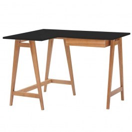 Γραφείο Luka S Αριστερή Γωνία LUKALOFSOAKBLACK 115x50x75cm Oak-Black BLACK