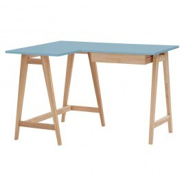Γραφείο Luka S Αριστερή Γωνία LUKALOFSASH13 115x50x75cm Natural-Light Blue LIGHT BLUE