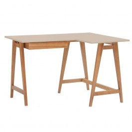 Office Luka S Right Corner LUKAROFSOAK4 115x50x75cm Oak-Beige BEIGE