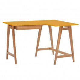 Office Luka S Right Corner LUKAROFSOAK5 115x50x75cm Oak-Yellow YELLOW