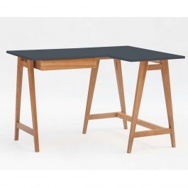 Office Luka S Right Corner LUKAROFSOAK3 115x50x75cm Oak-Graphite GRAPHITE