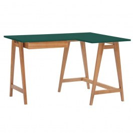 Office Luka S Right Corner LUKAROFSOAK10 115x50x75cm Oak-Sea Green SEA GREEN