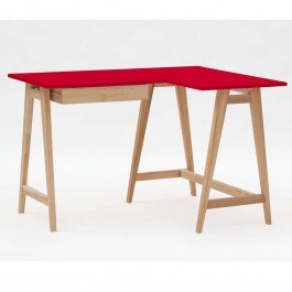 Office Luka S Right Corner LUKAROFSASH12 115x50x75cm Natural-Red NATURAL-RED